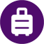 Icon of a rolling suitcase.
